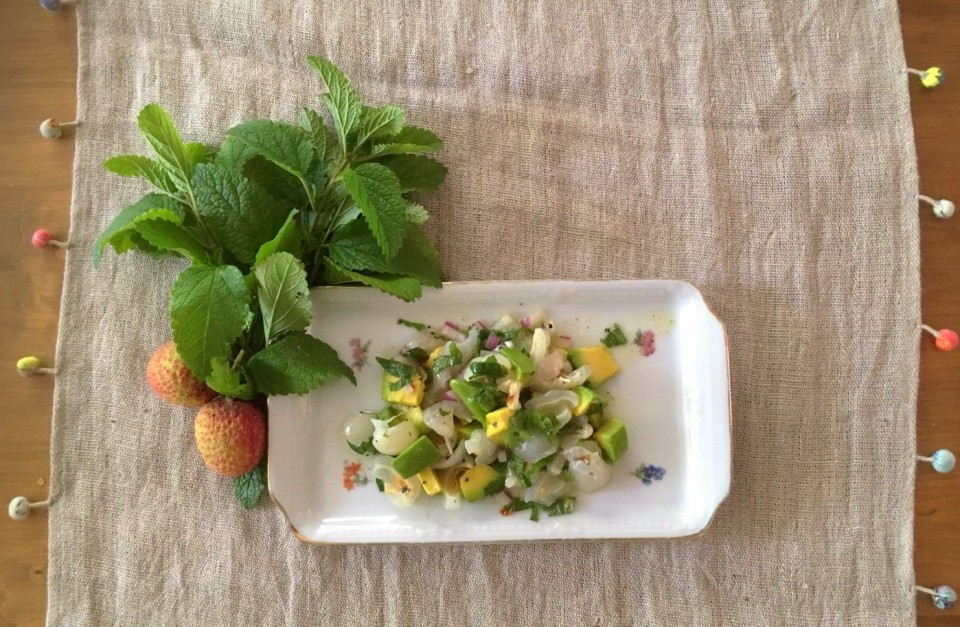 Lychee Ceviche with Melissa 